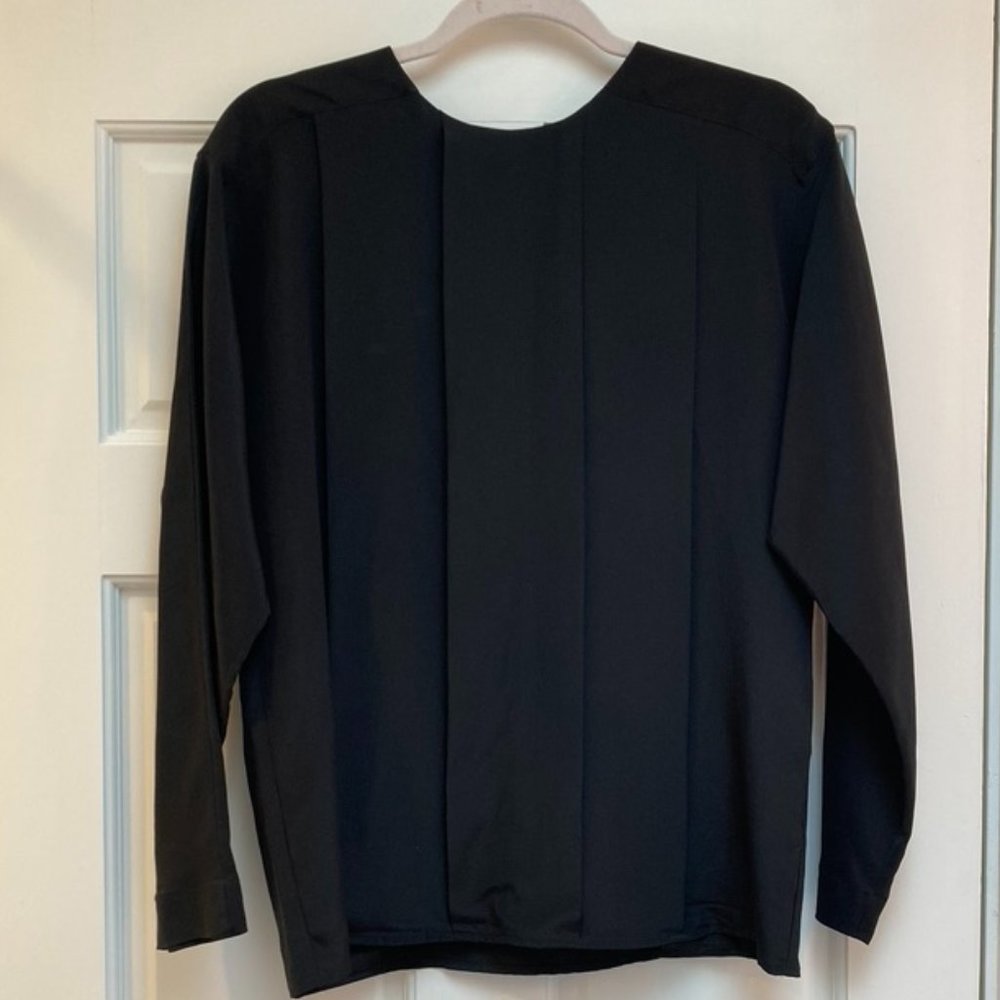 NORDSTROM 100% Silk Black Blouse Size 4